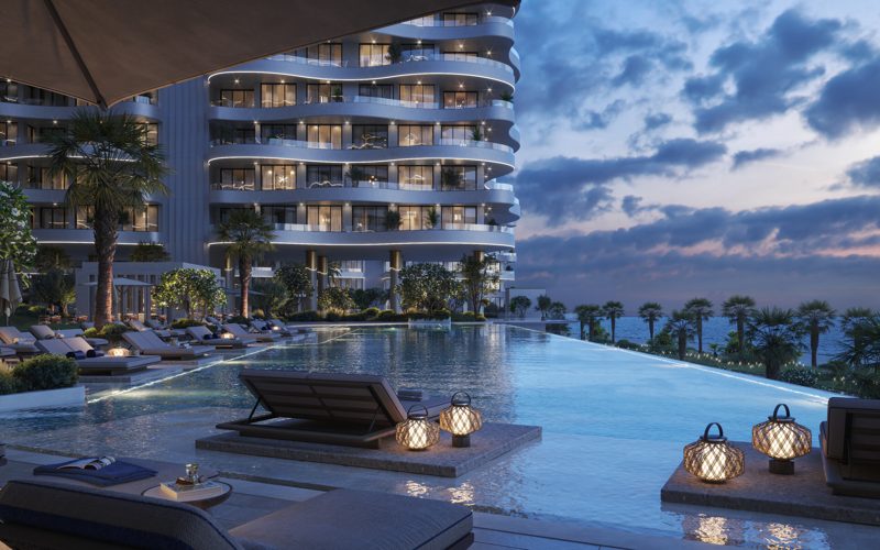 Resort pool deck